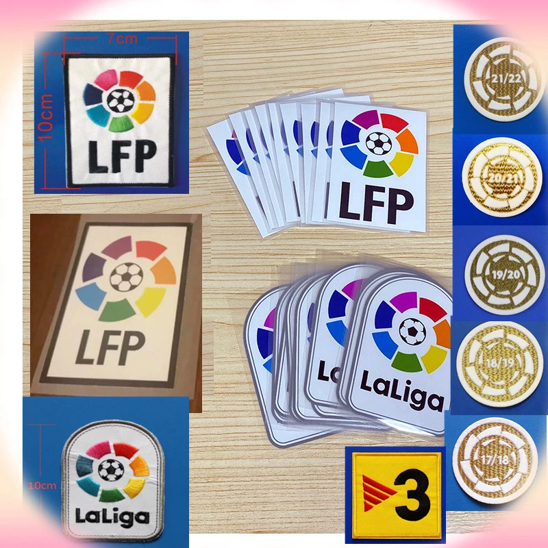 

La Liga Patch Soccer Patch Spanish League Soccer Badge Heat Transfer Iron ON Parches