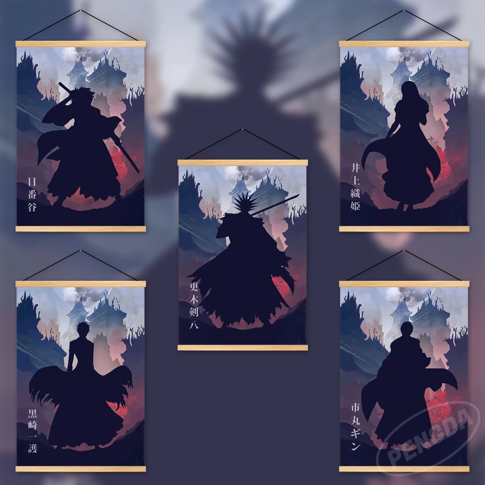 

Print Canvas Hitsugaya Toushirou Poster Home Decoration Inoue Orihime Mural Wall Artwork Bleach Picture Wooden Hanging Painting