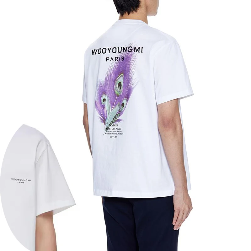 

Korean Style Short Sleeve New High-Quality T-shirt Men's Cotton Graphic T Shirt Women Summer Letter Flower Fashion Print Tee
