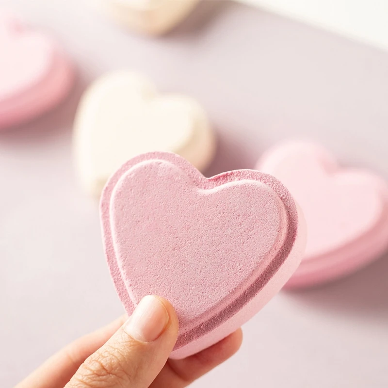 

Heart Bubble Bath Bomb Natural Fizzy for Women Moisturizes Dry Sensitive Skin. Releases Color, Scent, and Bubbles Drop Shipping