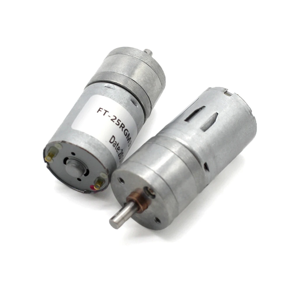 Редукторный двигатель постоянного тока 370, 3 в, 6 в, 12 В, скорость редуктора 500 об/мин-1000 об/мин, перевернутый вперед, высокий крутящий момент, мини-электродвигатели, Роботизированная модель автомобиля