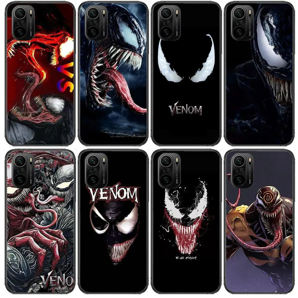 

Marvel Venom Black Phone Case For xiaomi redmi POCO F1 F2 F3 X3 Pro M3 9C 10T Lite NFC Black Cover Silicone Back Prett mi 10 ult