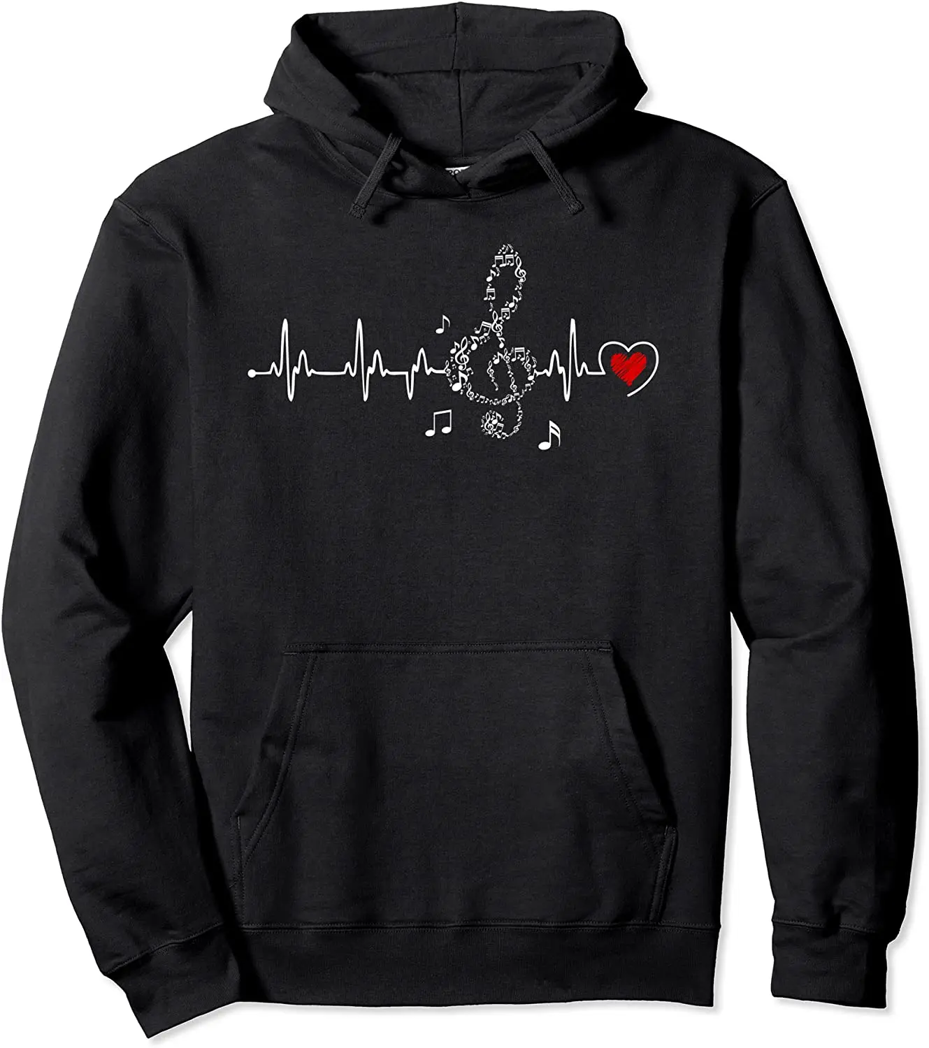 

Music Heartbeat Clothing for Music Lovers Pullover Hoodie