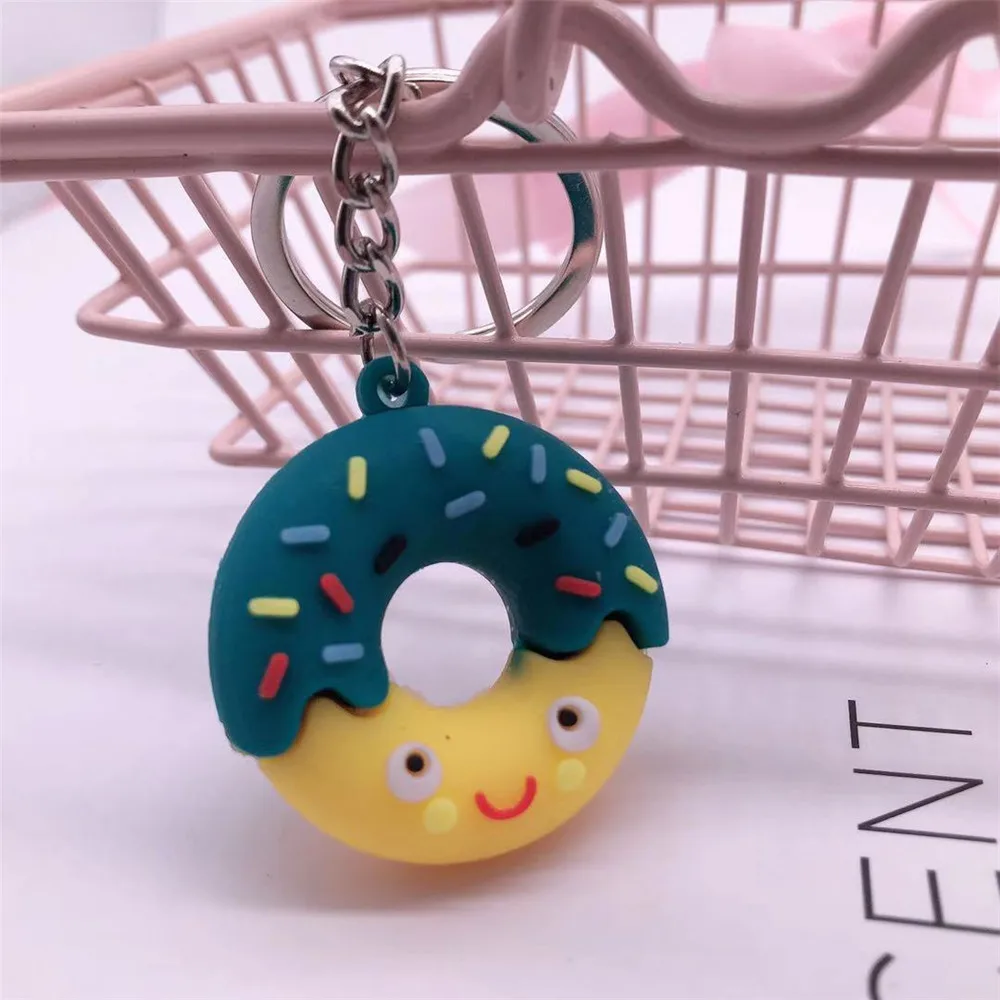 Брелок для ключей с изображением пончика из мультфильма детский школьный брелок