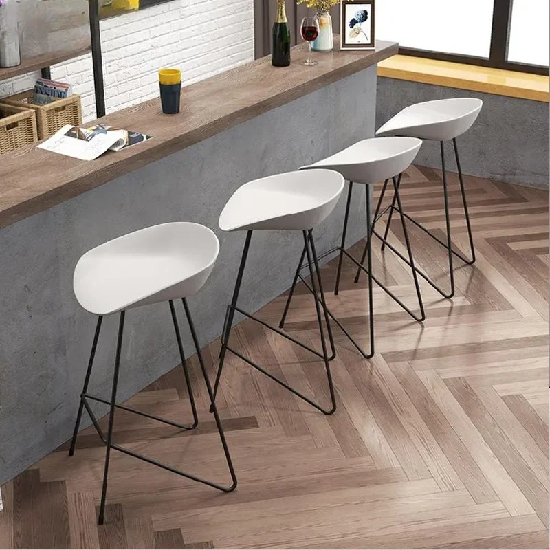 Минималистичные высокие стулья обеденные вращающиеся скандинавские бархатные