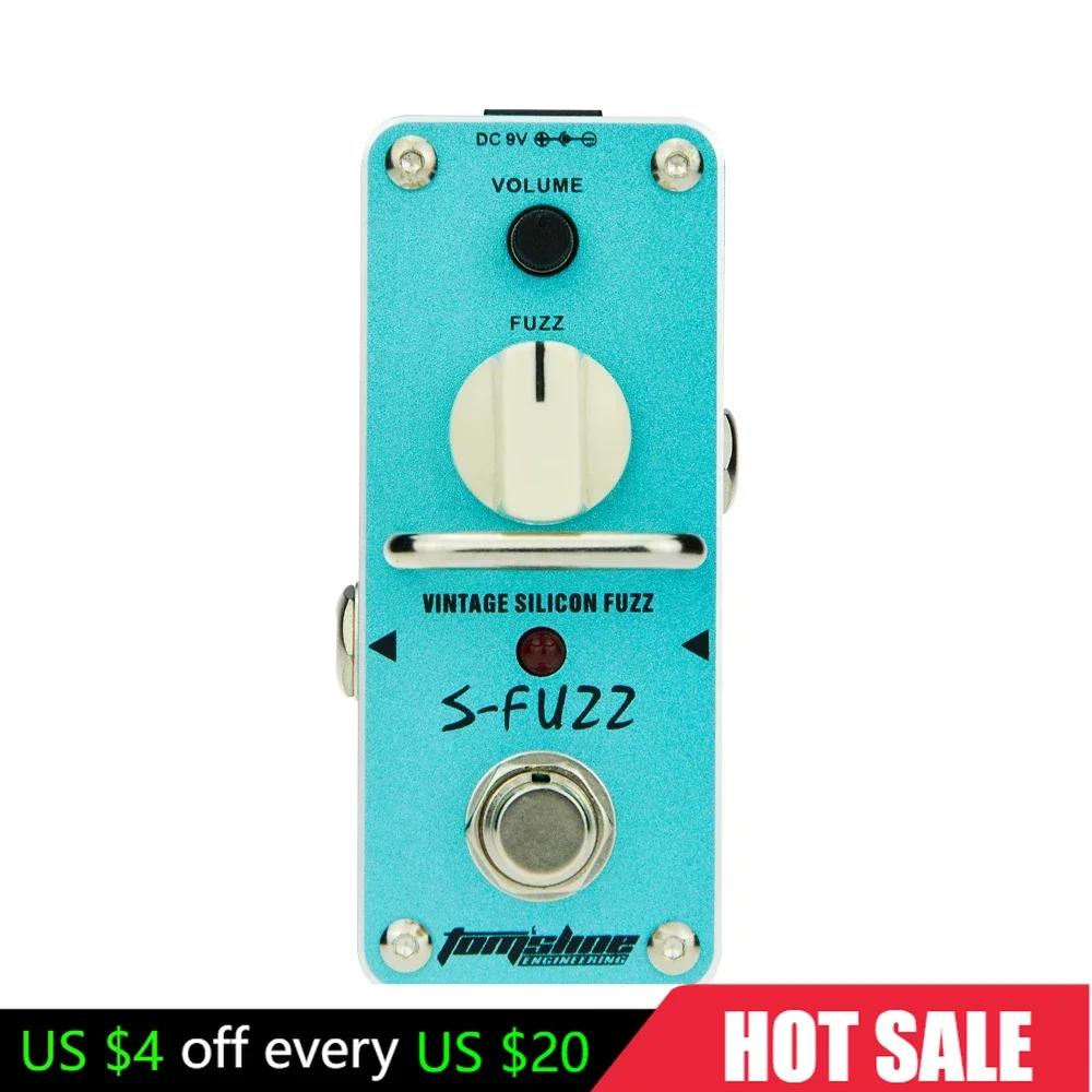 

AROMA Guitarra Effect Pedal Tom'sline ASF-3 Vintage Silicon Fuzz Electric Guitar Pedal Mini Single Effect with True Bypass