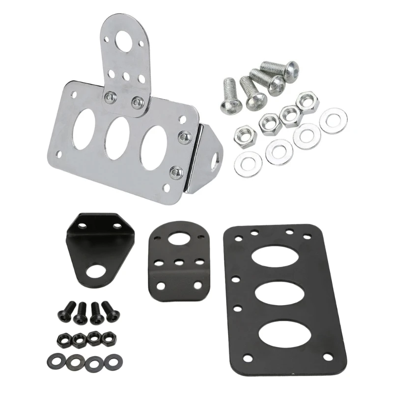 

License Plate Bracket Metal Motorbike Brake Tail Light License Plate Side Mount Drop Shipping