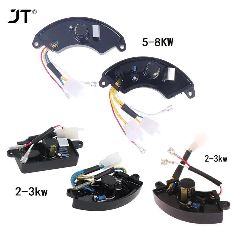 Автоматический Электрический регулятор напряжения AVR 2-3 кВт, 5-220 кВт, 8 кВт для генератора, 380 в/в для однофазного бензинового генератора, запчасти