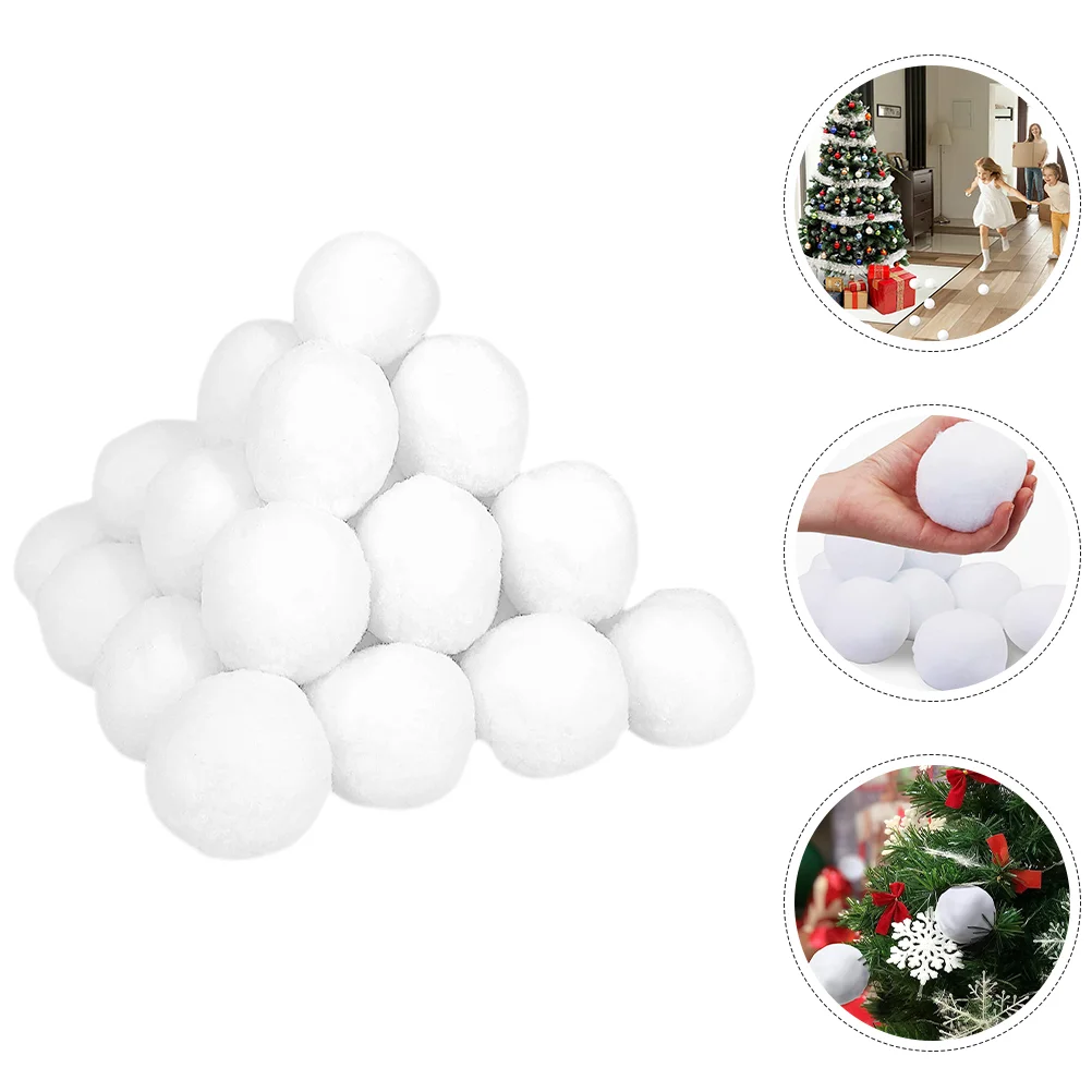 

50 Pcs Snowball Fight Toy Snowballs Fights Indoor Fake Christmas Polypropylene Fighting Game Ornaments Tree Child