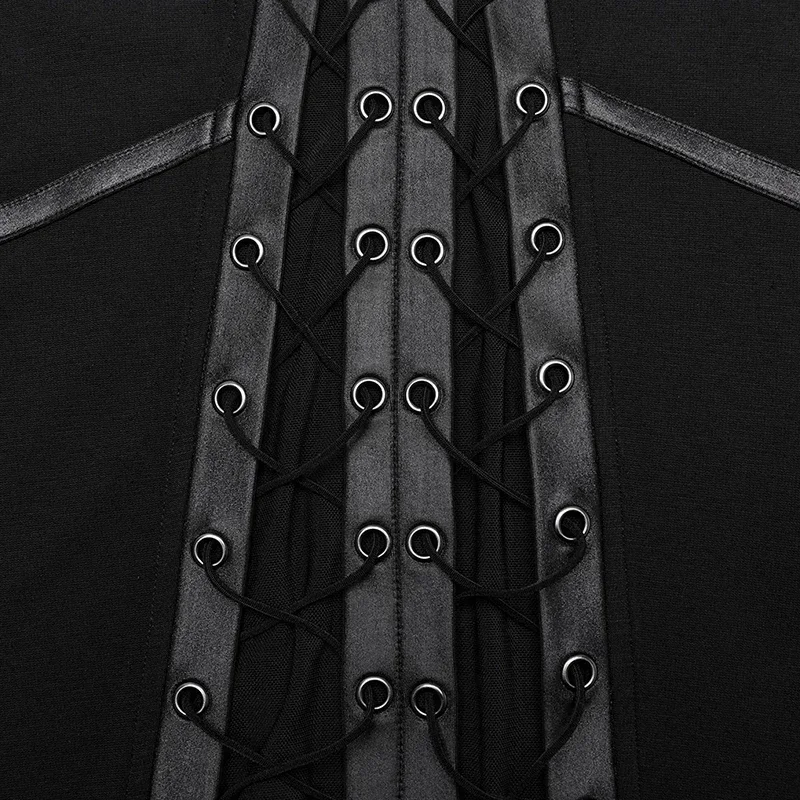 Женская сексуальная футболка в стиле панк с открытыми плечами готическом