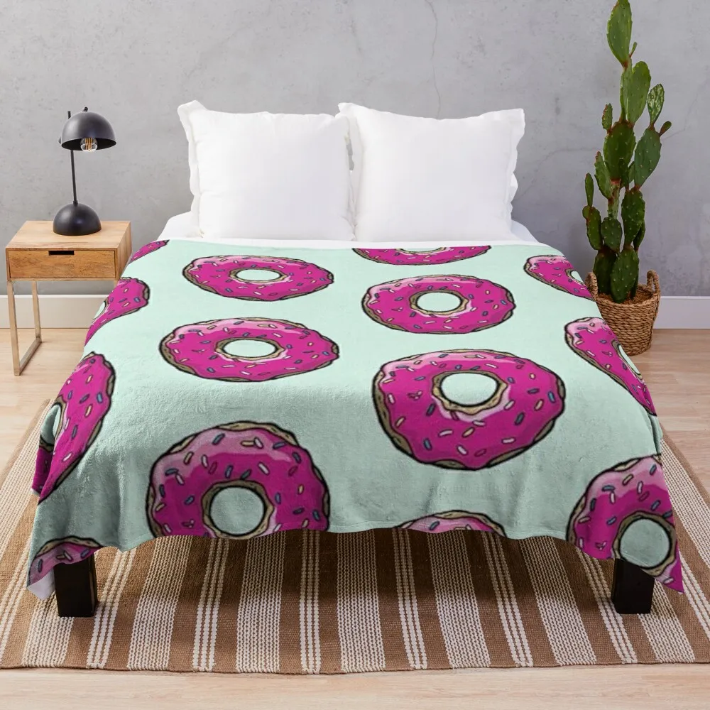Классическое Одеяло-Пончики из Симпсона плюшевое тканевое одеяло