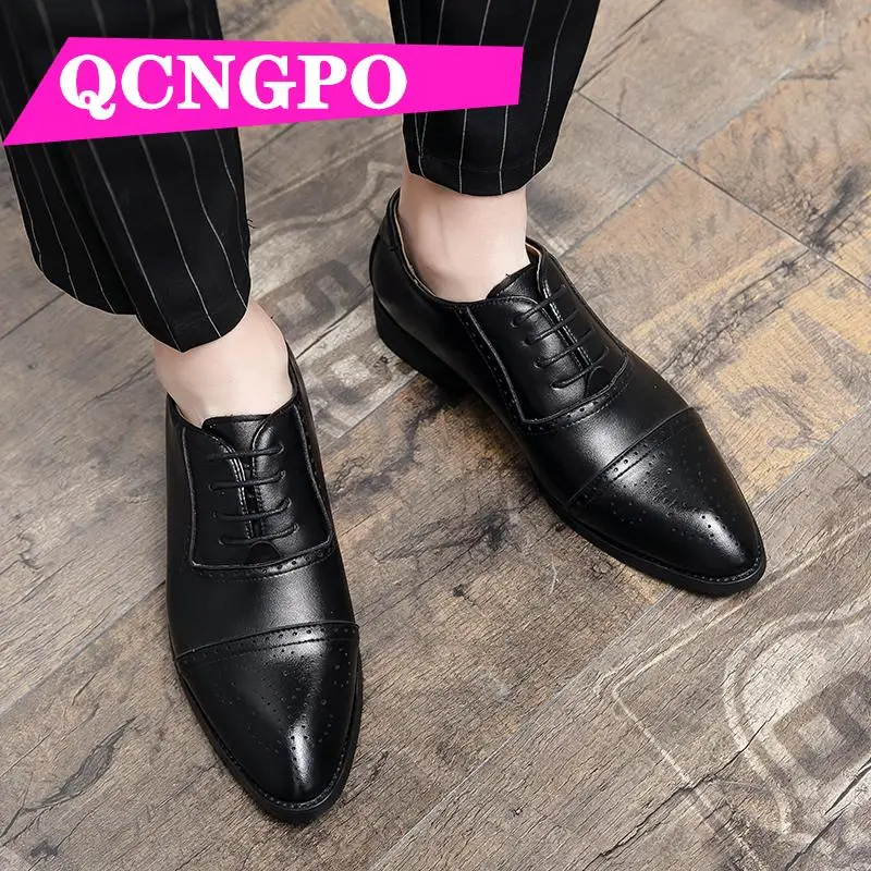 

Oxford shoes lace up shoes business formal shoes wedding shoes men's meeting shoes dress shoes Cow Hide groom leather shoes
