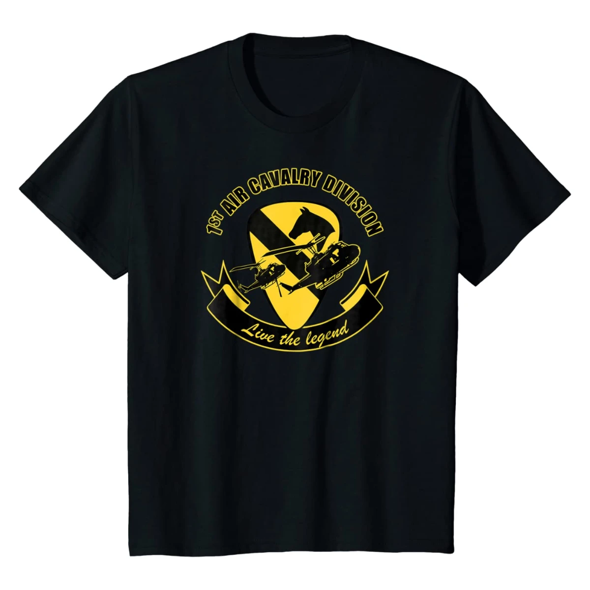 

1st Air Cavalry Division T-Shirt. Summer Cotton Short Sleeve O-Neck Mens T Shirt New S-3XL