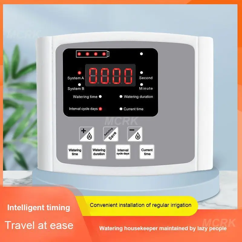 New Garden Drip Irrigation Device Double Pump Controller Timer System Solar Energy Intelligent Automatic Watering Device Indoor