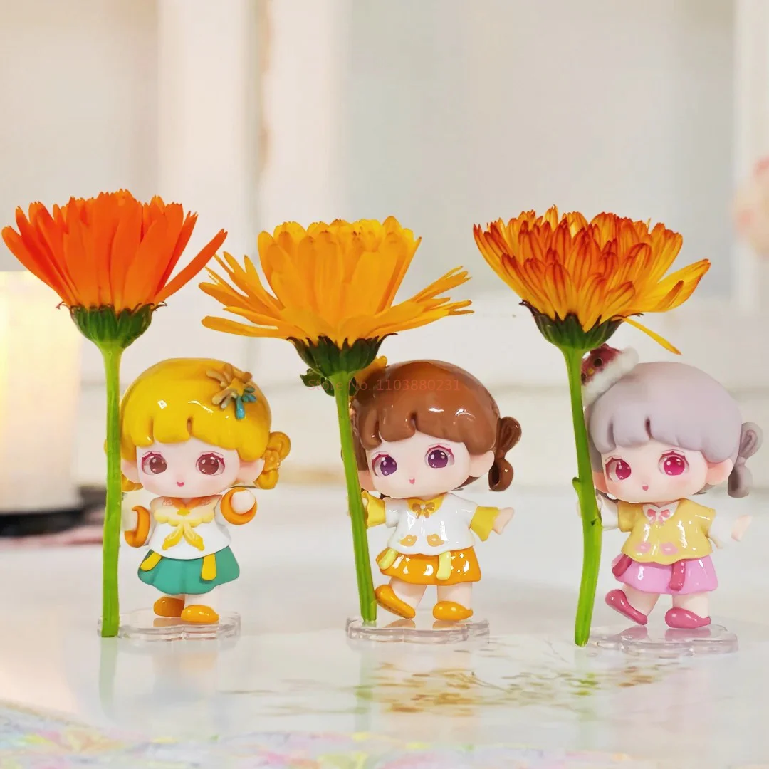 Фото Новые мини-фигурки Yooie Blind Box: серия «Четыре сезона», милые коллекционные трендовые настольные украшения, куклы-орнаменты, подарок для девочек №5