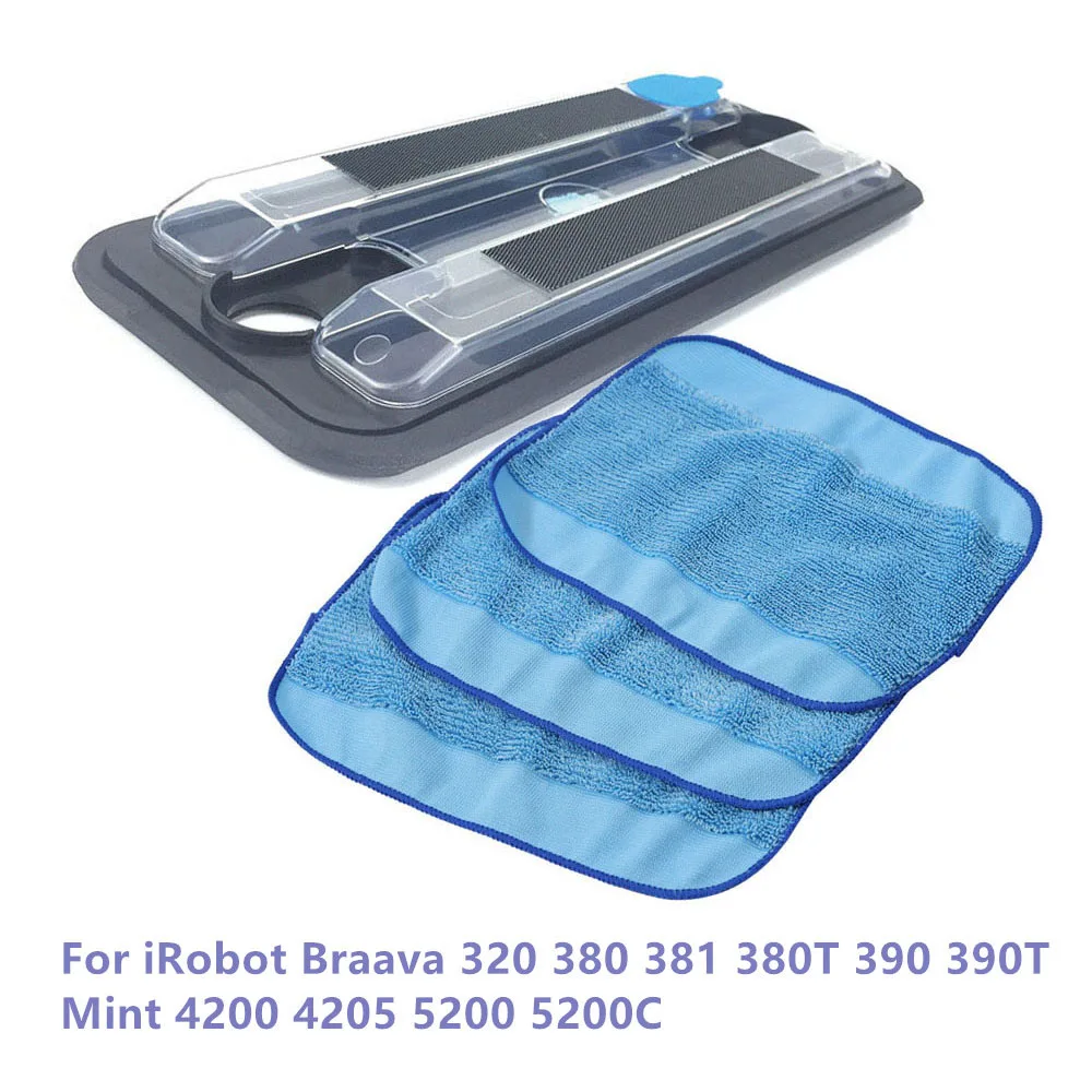 Для iRobot Braava 320 380 381 380T 390 390T Mint 4200 4205 5200 5200C коврик для швабры с резервуаром воды