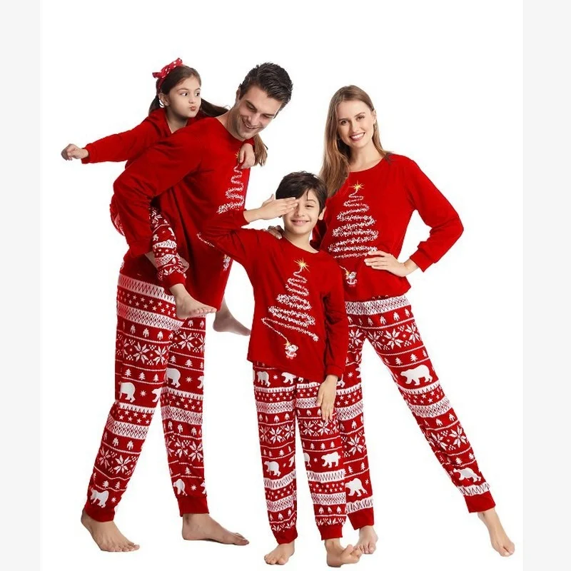 Pijamas de Navidad para hombres y mujeres, ropa de dormir de Navidad para Familia, 2022