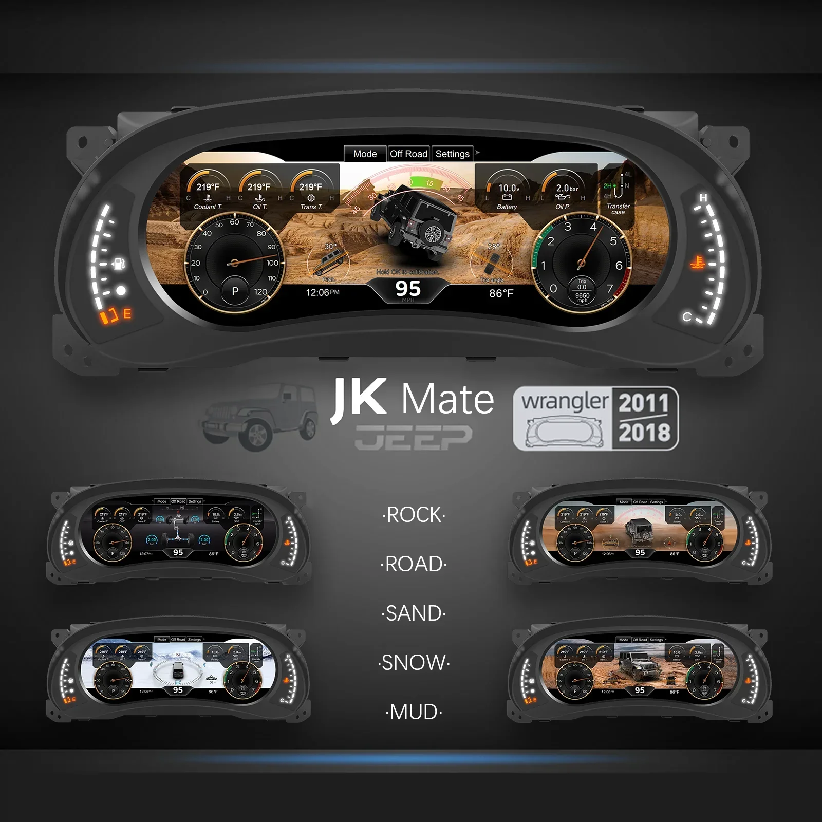 12 3 &quot1920*720 автоматический ЖК-панель приборной панели для Jeep Wrangler Rubicon 2011-2018