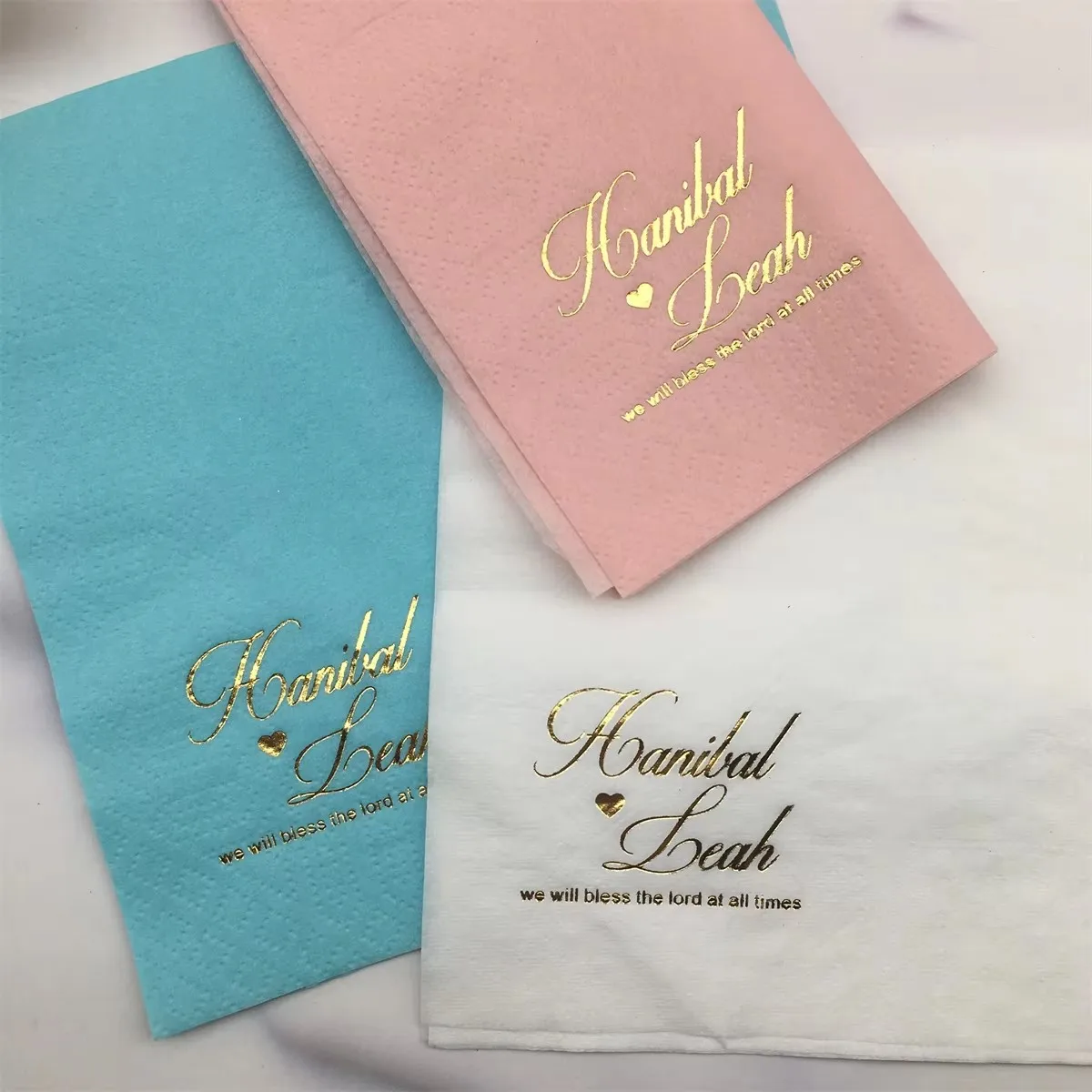 Romantische Erste Name-Personalisierte Hochzeit Servietten Probe-Dinner Engagement Party Benutzerdefinierte Bar