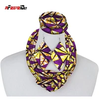 3 pcs sets necklace bracelet and earrings african necklace print wax ankara fabric set knot necklace bracelet and earrings sp083