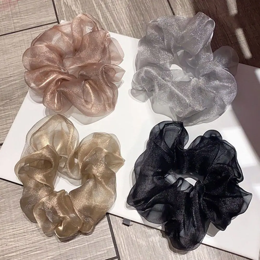 

Hair Ring Headwear Bright Mesh Hairband Oversized Hair Scrunchies Fashion Hair Ropes for Women Girls Elastic Hair Ties