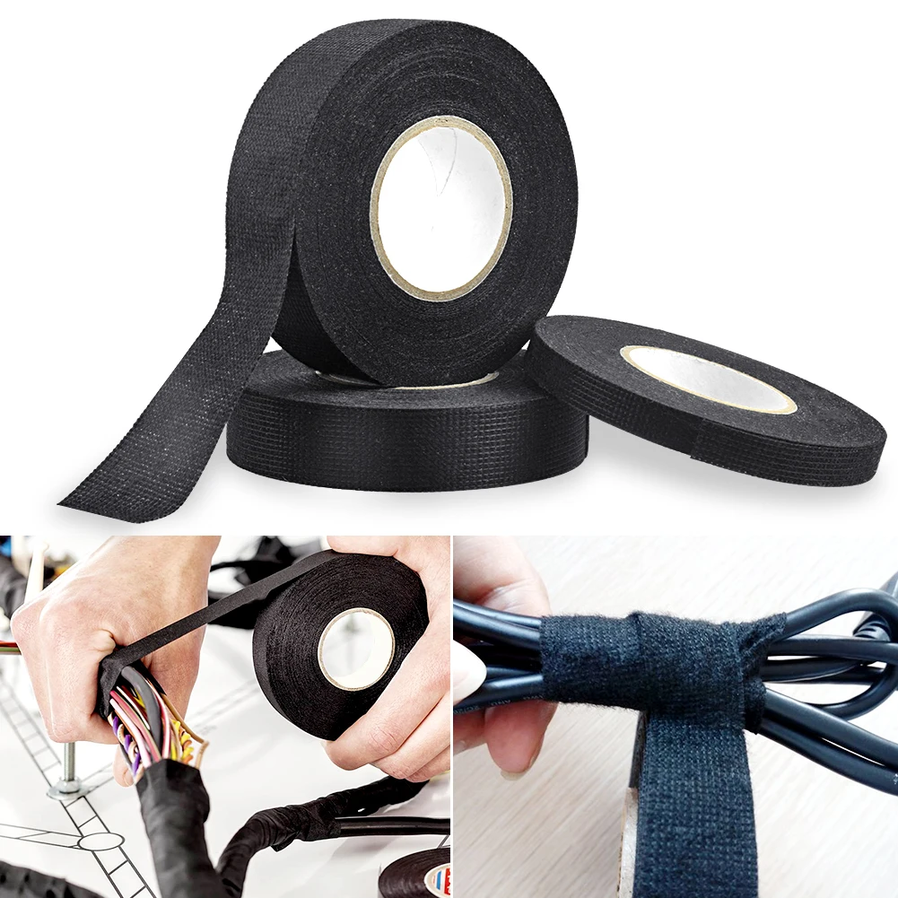 

Термостойкая клейкая лента для автомобильных кабелей, 15 м, 9/19/25 мм