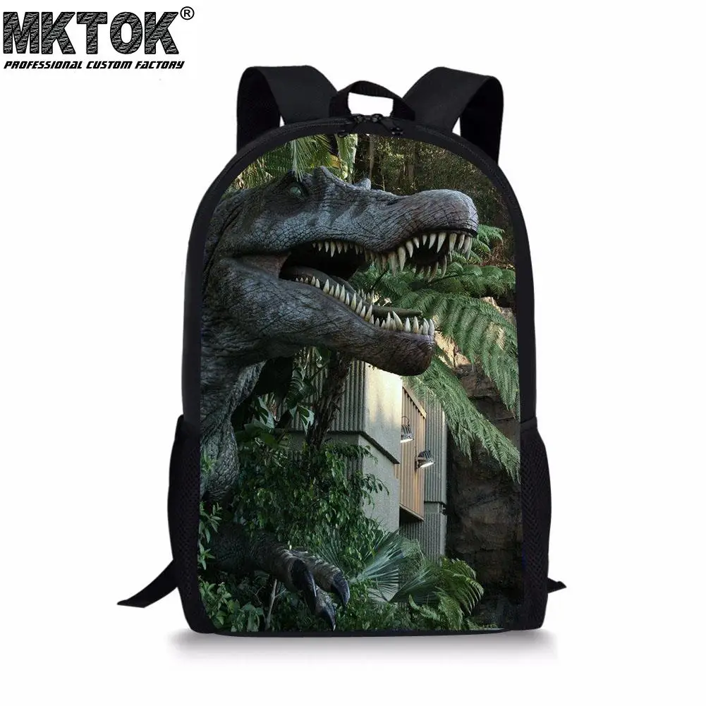 Cool Dinosaur Pattern Boys School Bags  High Quality Mochilas Escolares Padded Back Students Satchel Birthday Gift Free Shipping