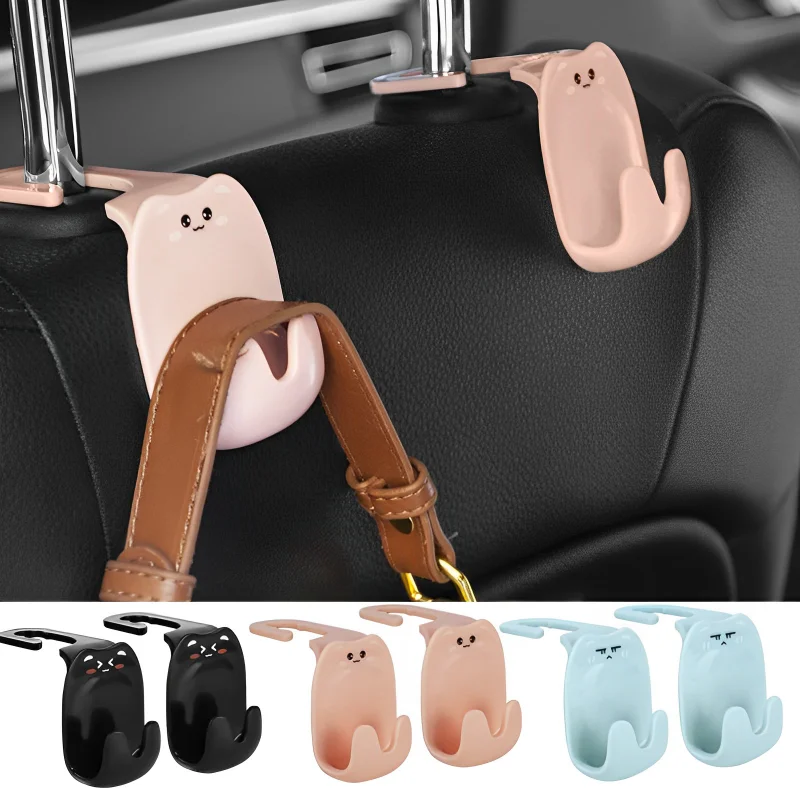 

2pcs Car Mini Hooks Seat Back Hanging Mount Holder Car Handbag Storage Interior Organizer Auto Rear Seat Hidden Hook Clip Hanger