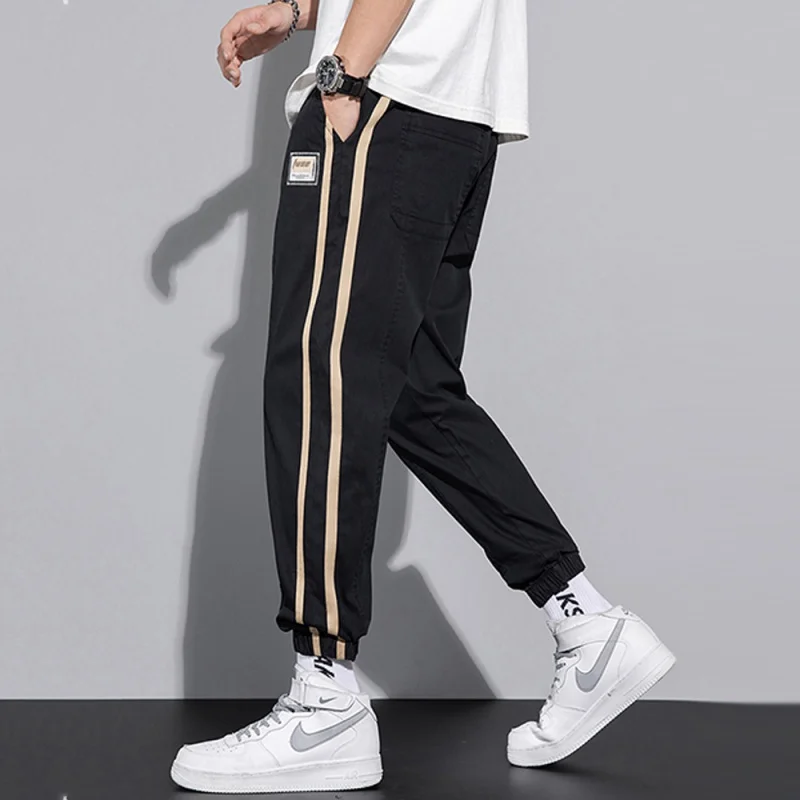 Summer New Casual Pants Men's Korean Fashion2022Ankle-Tied Loose Fashionable All-Matching Sports PantsK918-P50