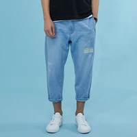 metersbonwe mom jeans men summer loose trousers male 100 cotton popular fashion ankle length pants