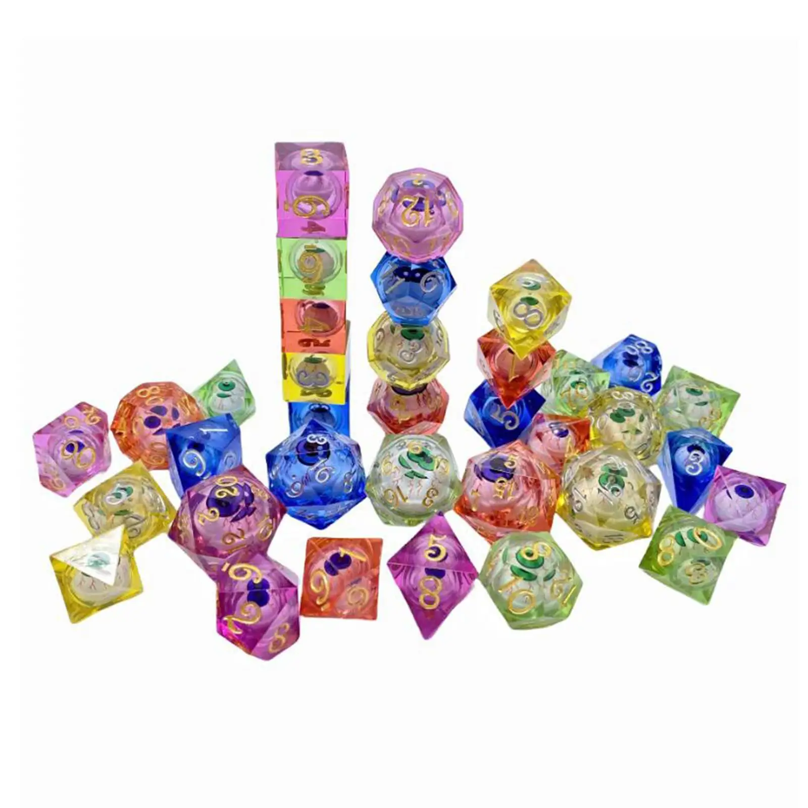 

7Pcs Polyhedral Набор кубиков настольная игра, развлечения, игровой набор для развлечения