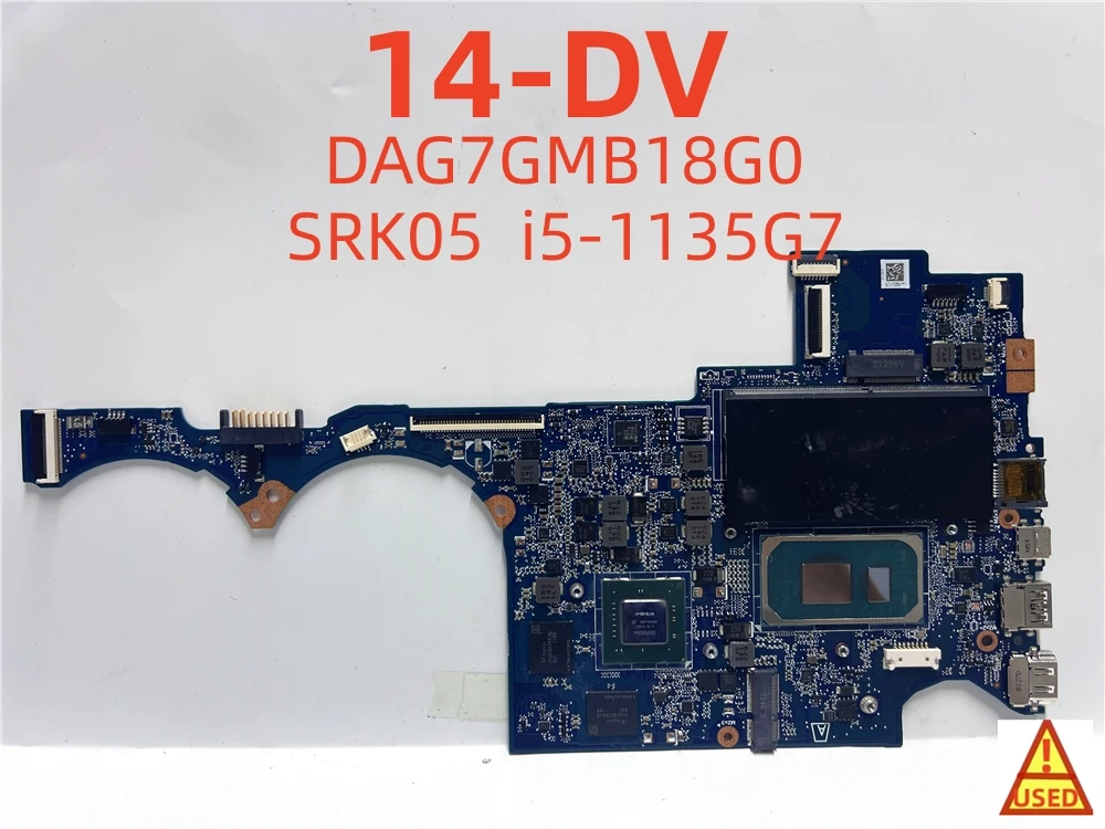 

Б/у материнская плата для ноутбука DAG7GMB18G0 для HP 14-DV с SRK05 i5-1135G7 MX450 2G, полностью протестирована и работает идеально