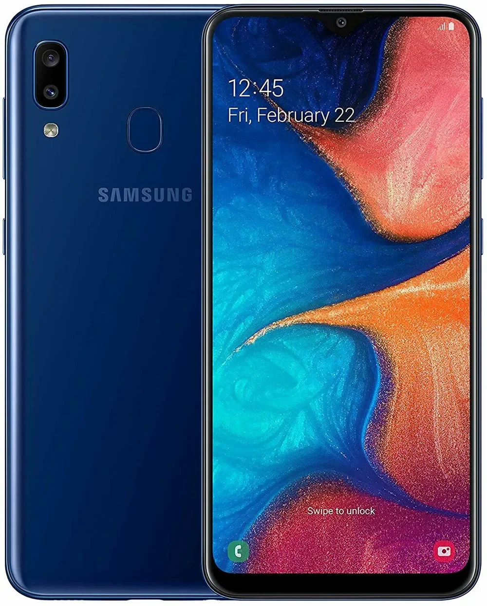 Оригинальный разблокированный смартфон Samsung Galaxy A20e A202F/DS с двумя SIM-картами