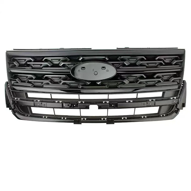 

Для Ford Explorer SUV 2018-2019 спортивные гоночные грили передний капот верхний бампер гриль черный хром серебристый сотовая сетка