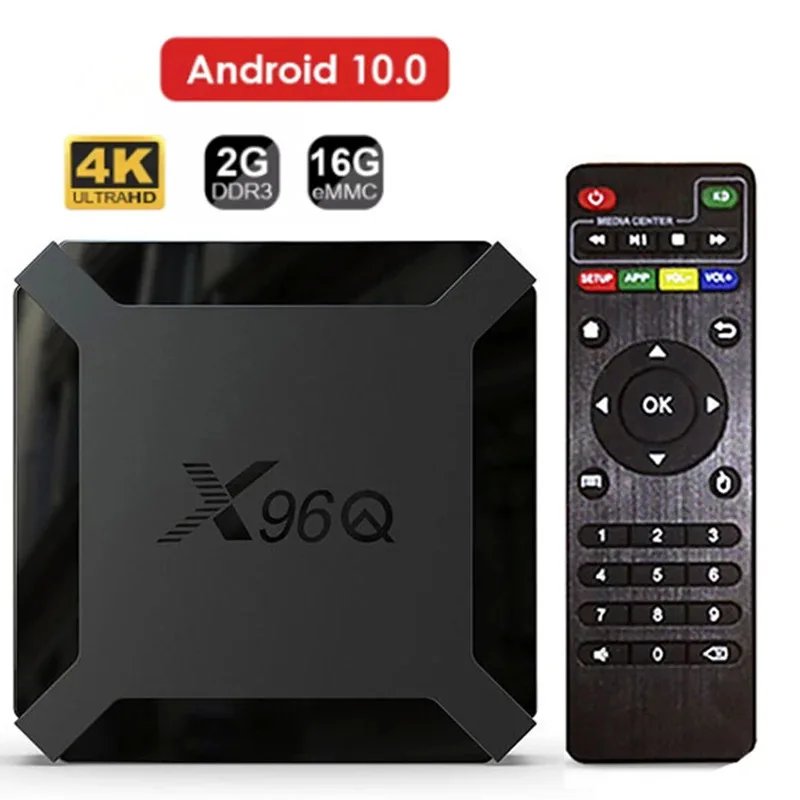 

Smart Player Fast Shipping X96q Android 10.0 Smart Tv Box 2gb 16gb Allwinner Quad Core 2.4g Wifi 4k Vs X96 Mini Set Top Box