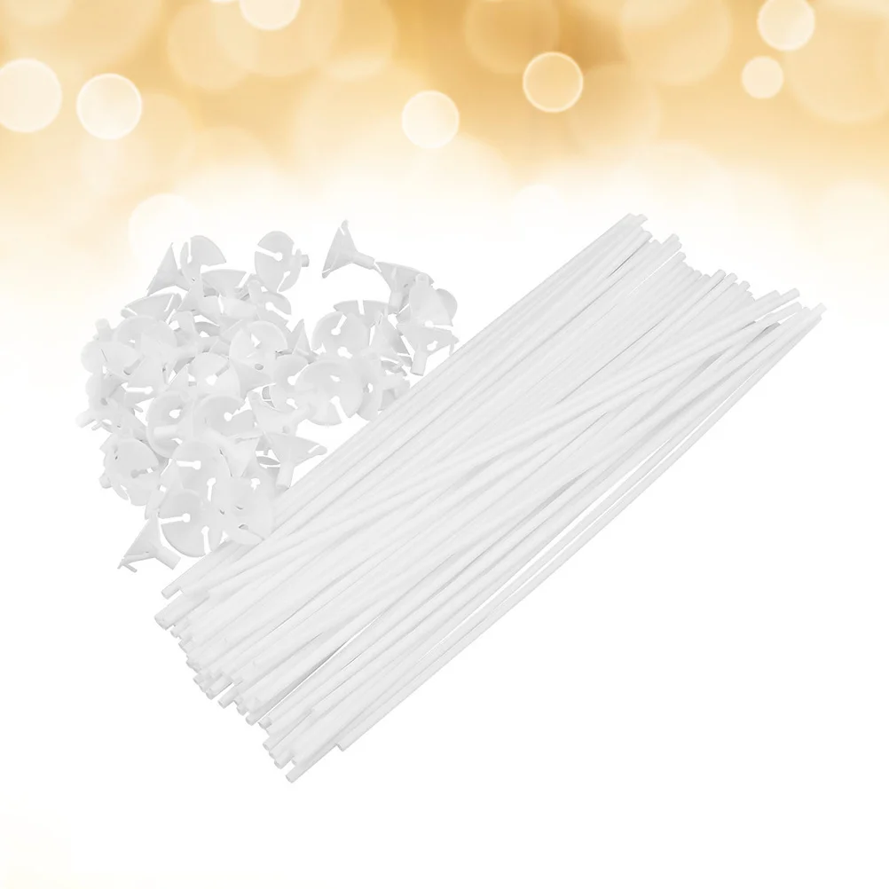 

50 Pcs Bubble Balloons Big Balloon Plastic Balloon Sticks Bat The Stick Balloon Sticks Cups Child