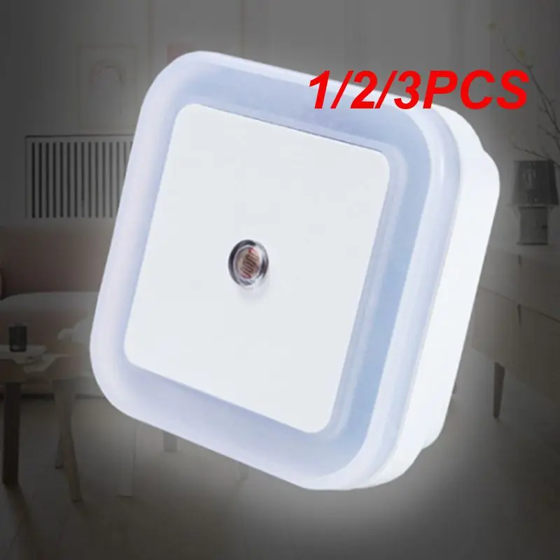 

1/2/3PCS Mini LED Night Light EU/US Plug in Dusk to Dawn Sensor Wall Nights Lamp Square for Bedroom Hallway Stairs Corridor 110V