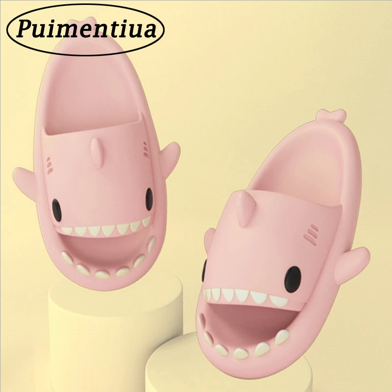 Шлепанцы мужские/женские летние из ЭВА сланцы с акулами мягкая обувь для дома и