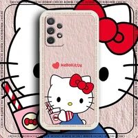 sanrio hello kitty cartoon phone case for samsung galaxy s21 s20 fe note20 ultrl plus 5g a80 a51 a71 a82 soft silicone case gift