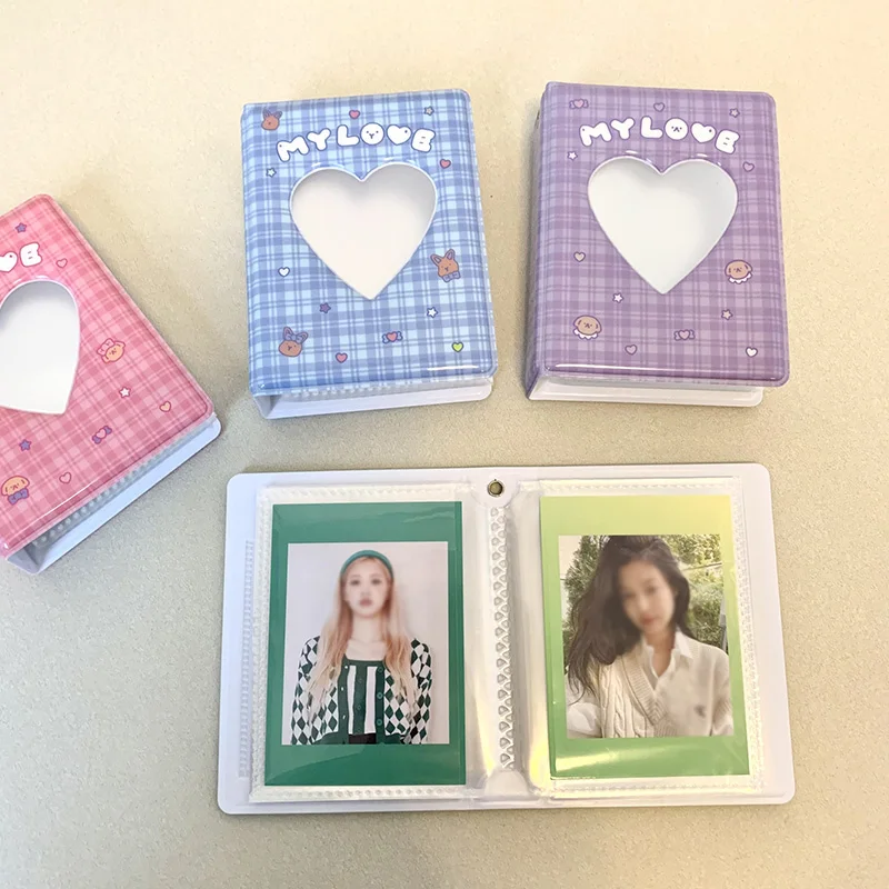

3-inch Photo Album Love Hollow Storage Album Photocard Holder Kpop Idol Cards Collect Book Cute Sweet Star Chasing Album