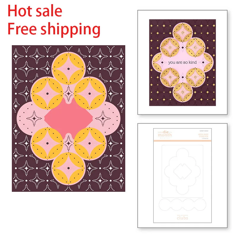 

Nested Stitched Petal 2023 New Metal Cutting Dies For Scrapbooking Paper Craft Handmade Card Album Punch Art Cutter
