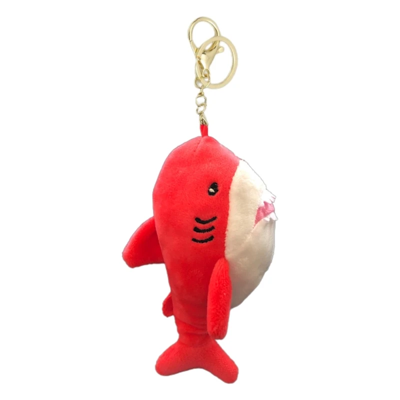 

N80C Shark Plush Keychain Stuffed Animal Soft Cute Accessory Decorative Toy for Bags