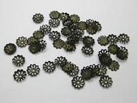 1000pcs bronze filigree flower bead caps 9mm findings fit 10 16mm bead