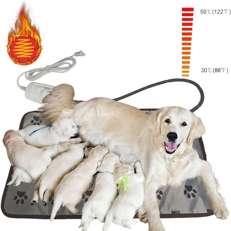 110V/220V Electric Heating Pad Blanket Pet Mat Bed Cat Dog Winter Warmer Pad Home Office Chair Heated Waterproof Mat Dog Bed