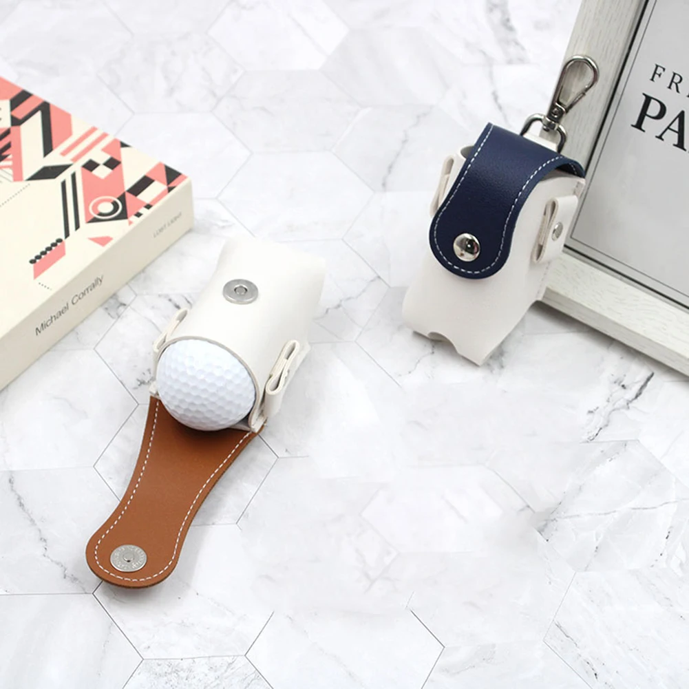 Кожаный чехол для мяча гольфа сумки переноски ПУ Карманный держатель сумка