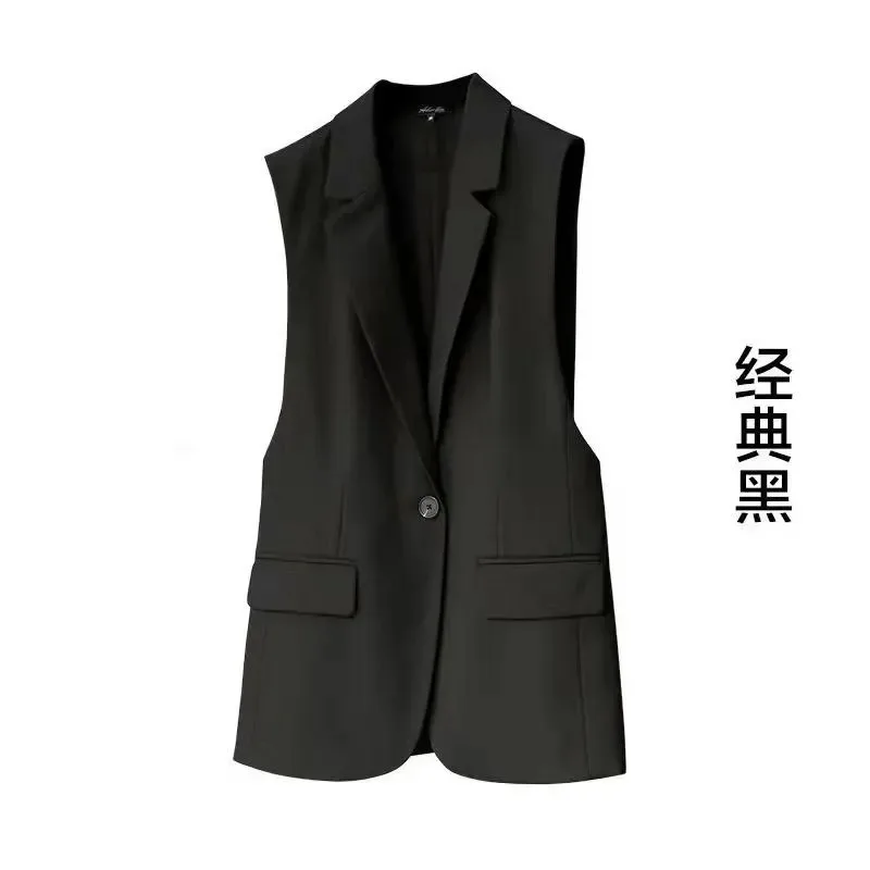 Blazer for Women 2023 Summer New Sleeveless Blazer Trend Slim Solid Color Blazer Women Vest