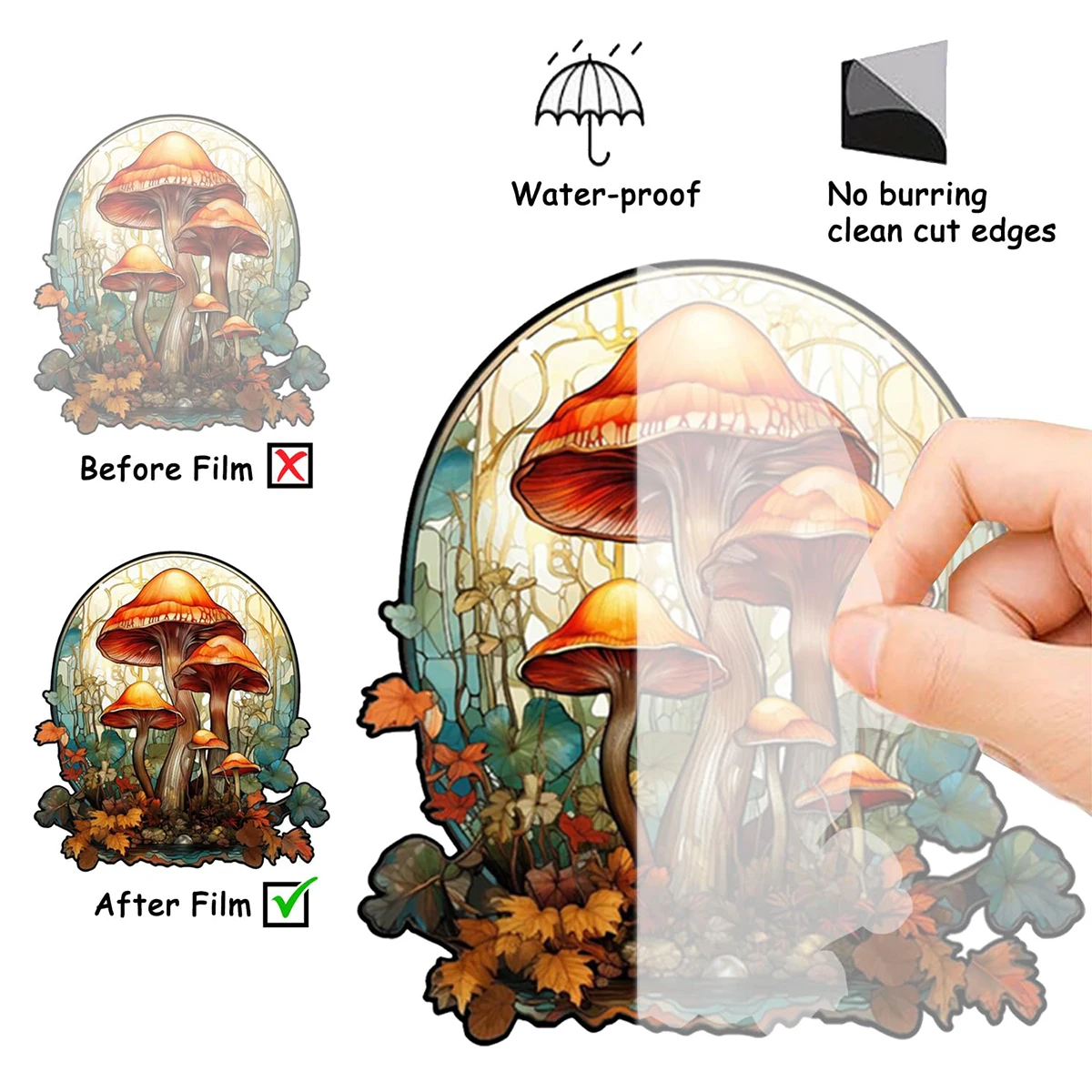 Грибное художественное украшение подвесной знак для внутренних и наружных окон