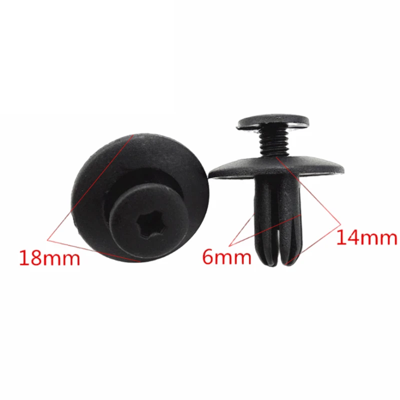 

20 шт. для 6 мм 8 мм отверстие авто крепеж для бампера зажимы пластиковый винт фиксатор зажим автомобильный багажник зажим для крыла LJ01