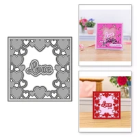 love heart background frame new metal cutting dies for scrapbooking mold cut stencil handmade diy card make mould model craft