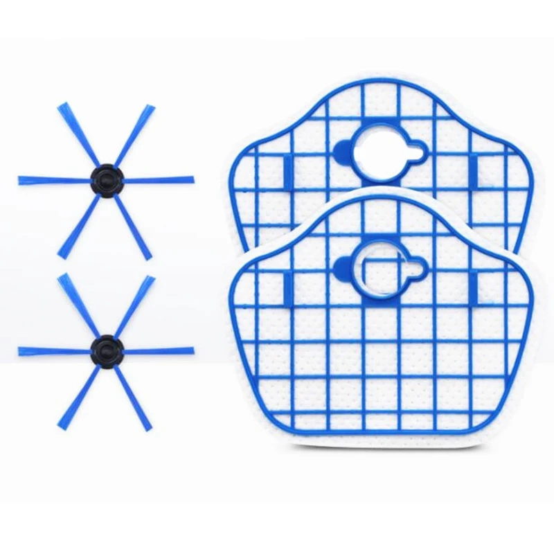 

4PCS Replacement Side Brush &HEPA Filter Screen for Philips Robot FC8772 FC8774 FC8776 FC8792 Vacuum Cleaner Accessories